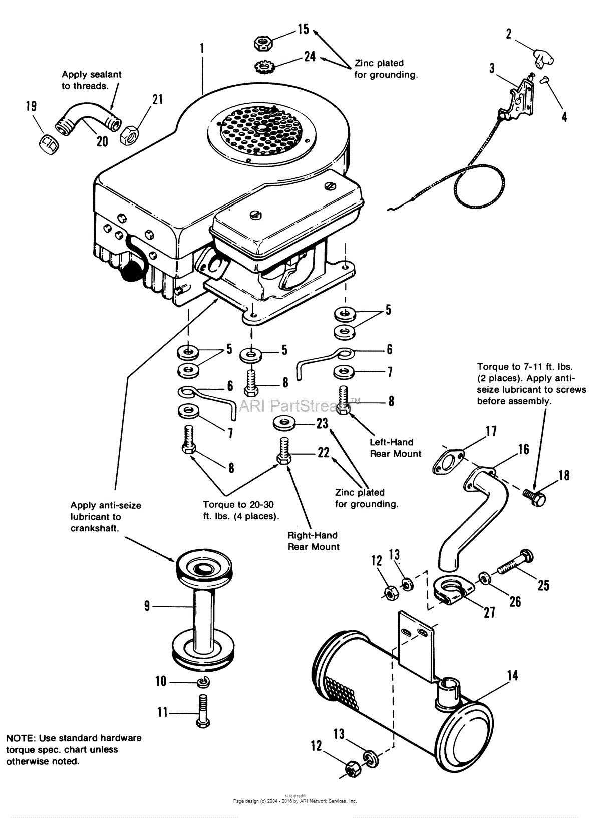 17.5 hp briggs and stratton engine parts diagram