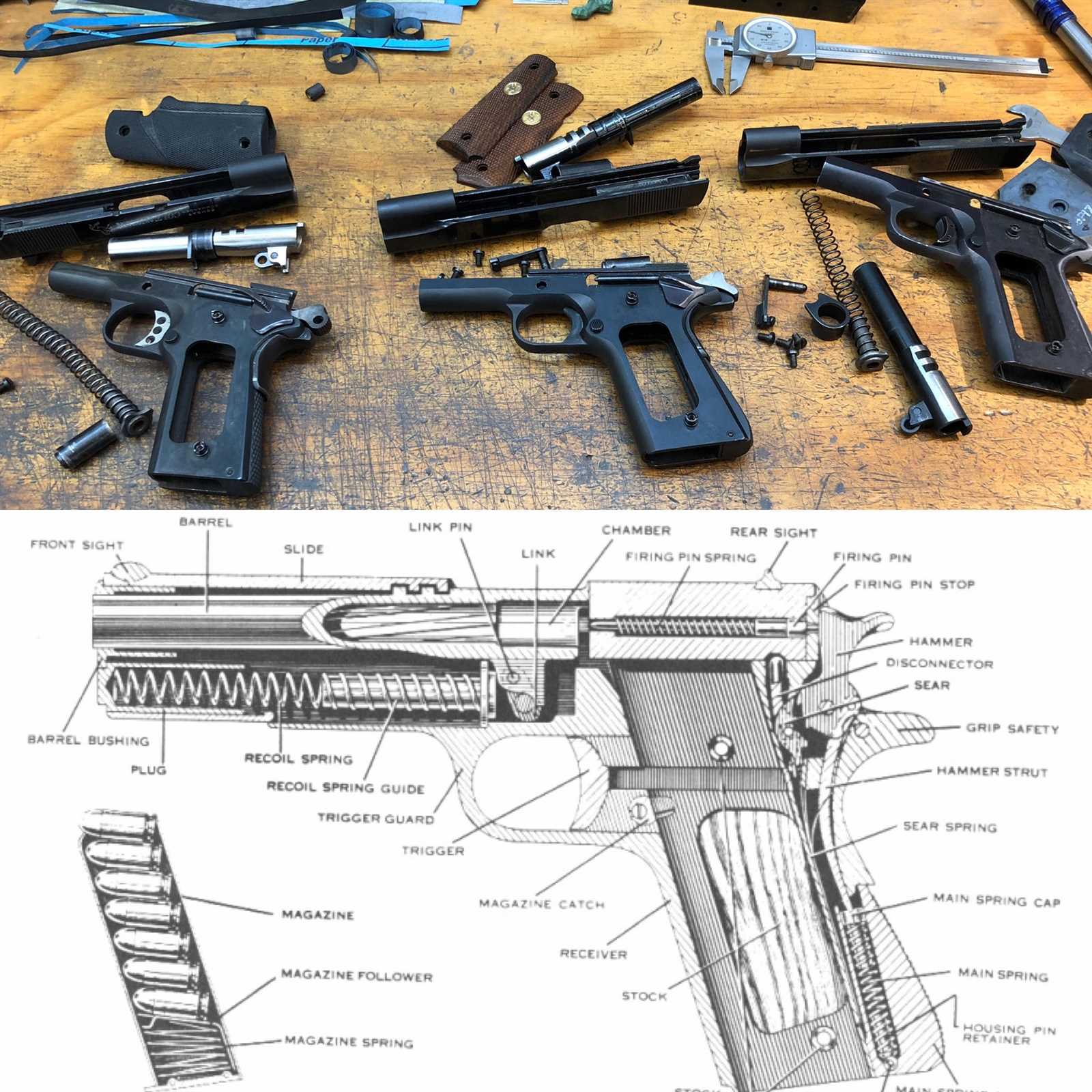 1911 parts diagram