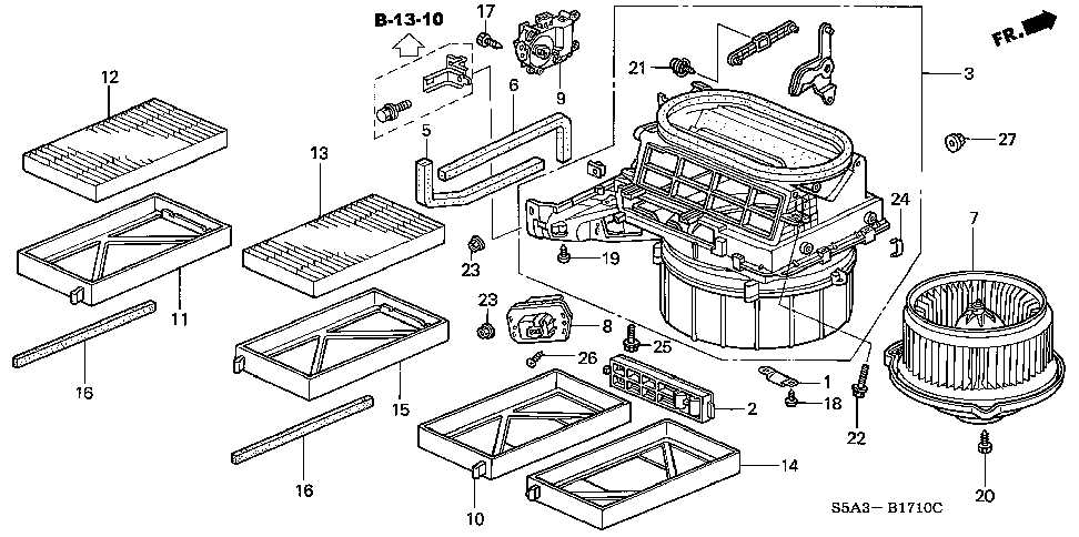 2005 honda civic engine parts diagram