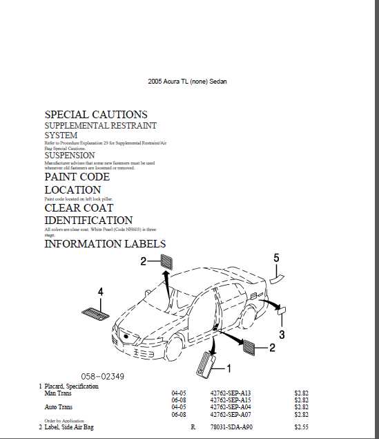 2006 acura tl engine parts diagram