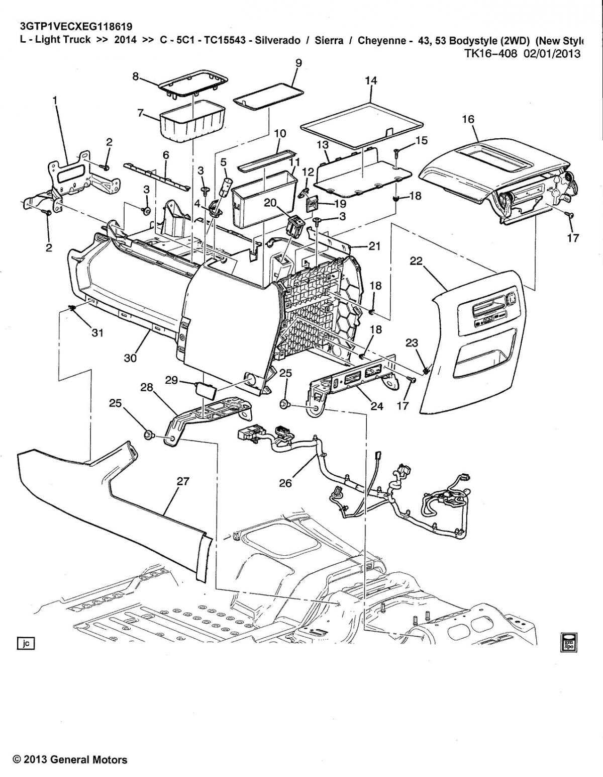 2014 chevy silverado parts diagram