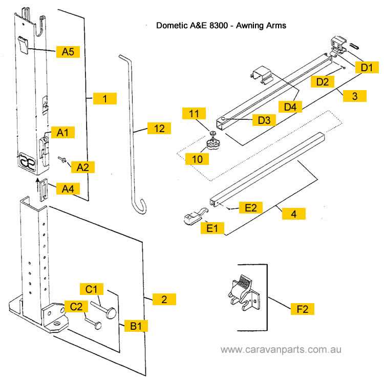 camper awning parts diagram