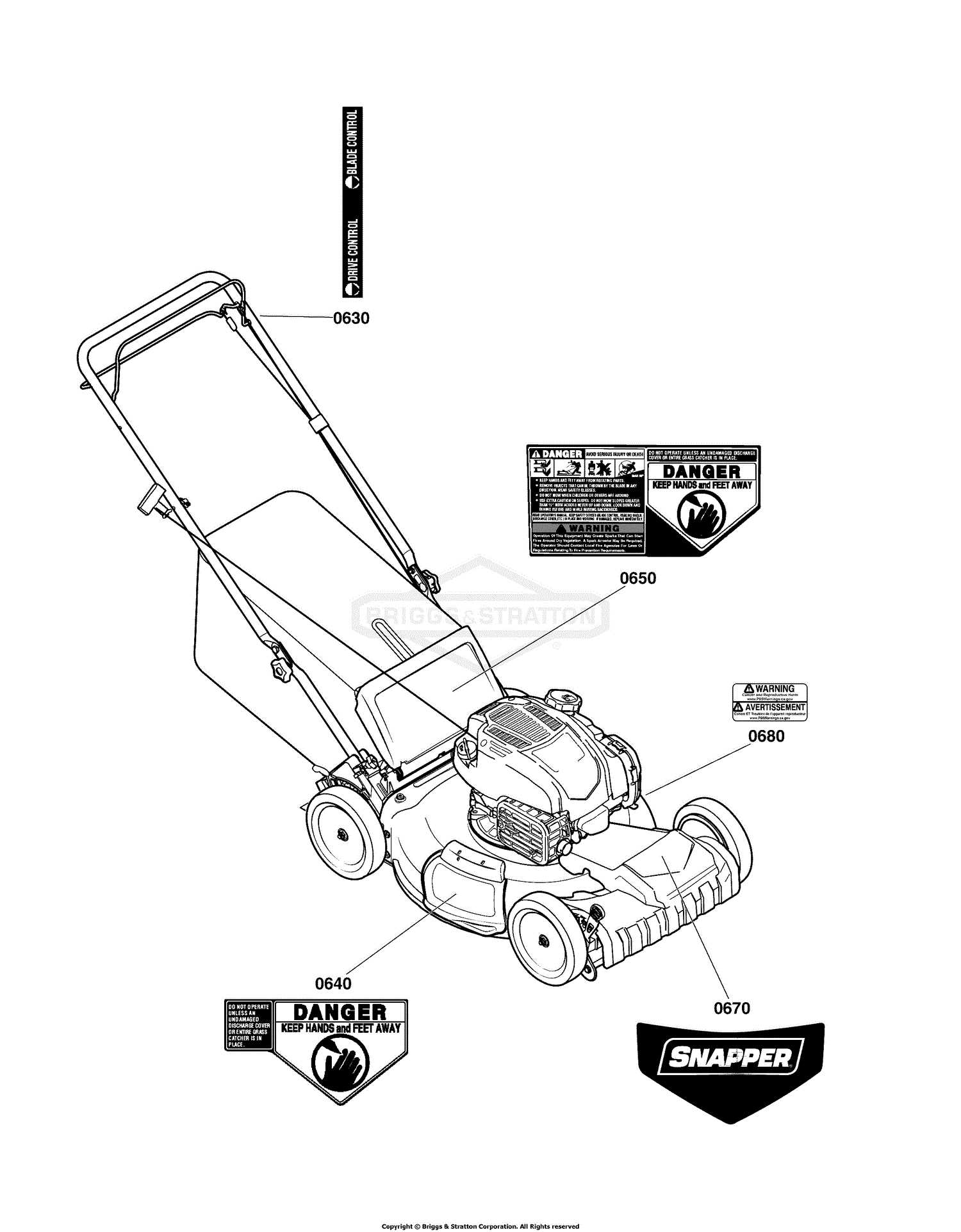 snapper self propelled parts diagram