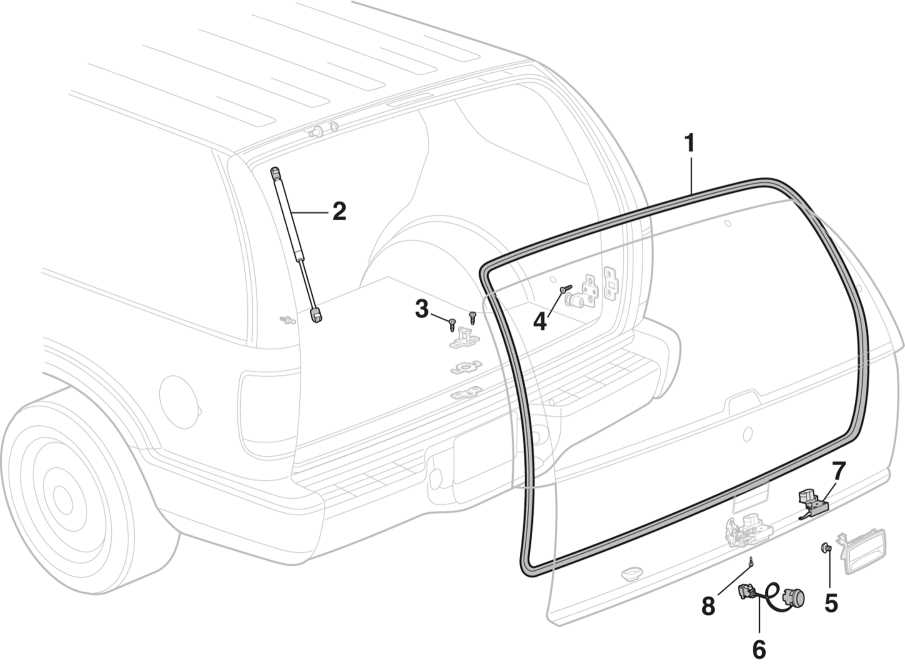 chevy s10 tailgate parts diagram