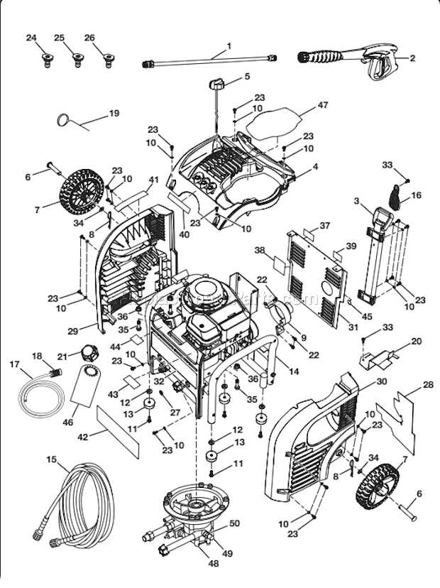 husky power washer 1750 parts diagram