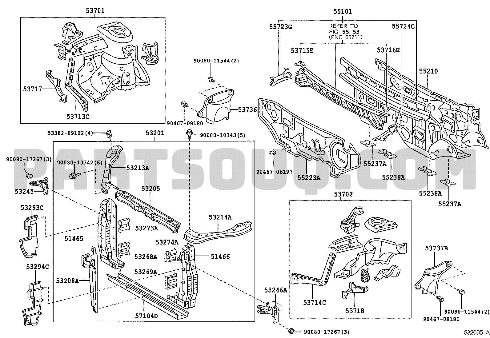 toyota sienna body parts diagram