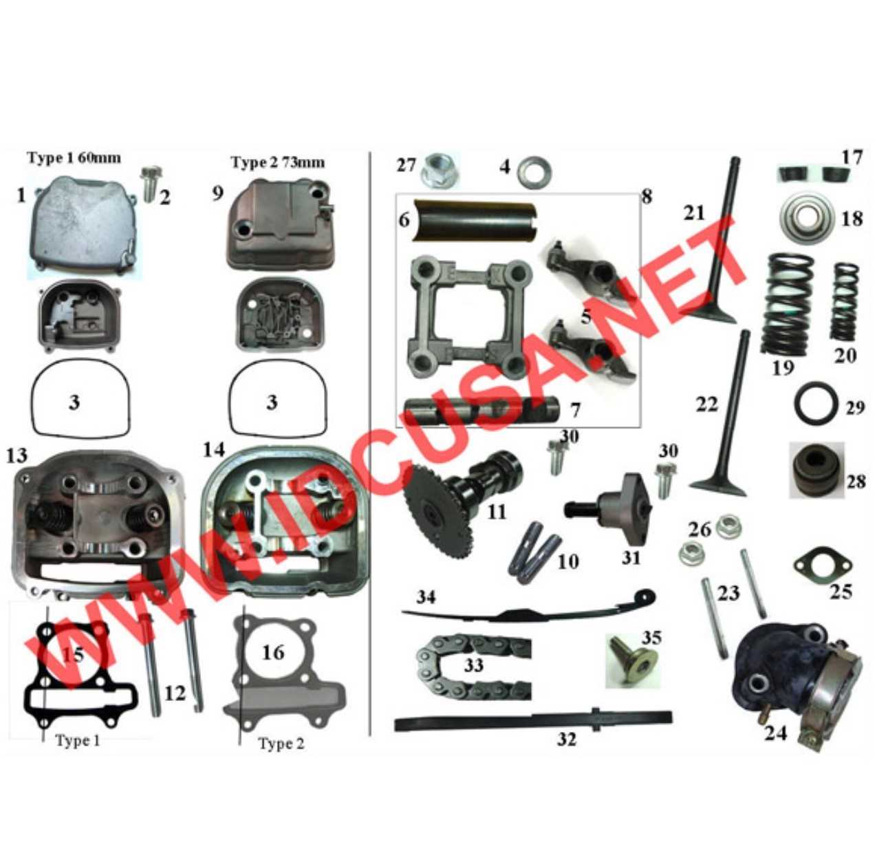 diagram dirt bike parts