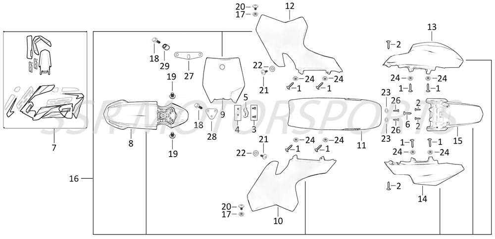 diagram dirt bike parts