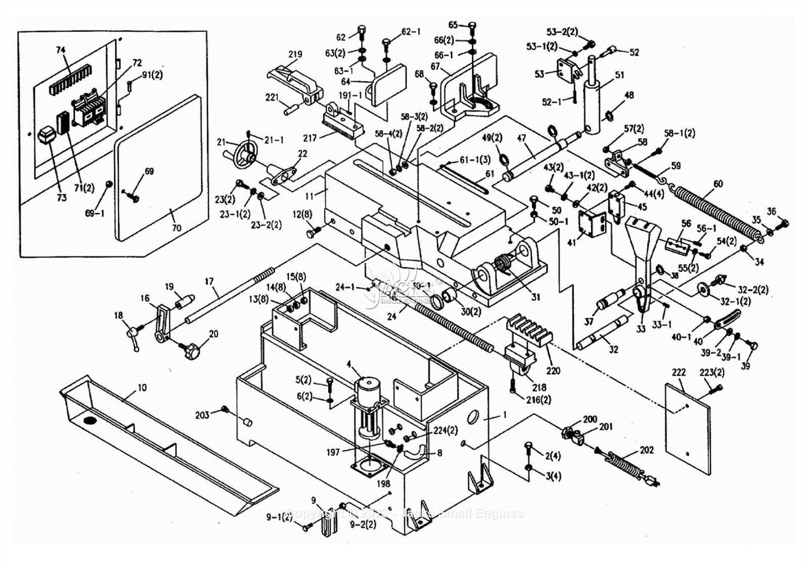 parts of a bandsaw diagram