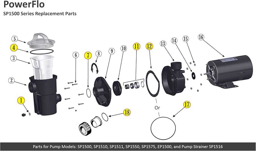 hayward power flo lx pump parts diagram