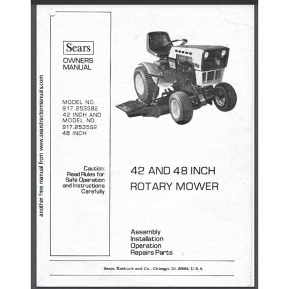 craftsman riding mower model 917 parts diagram