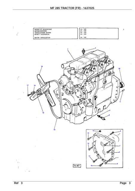 john deere 285 parts diagram