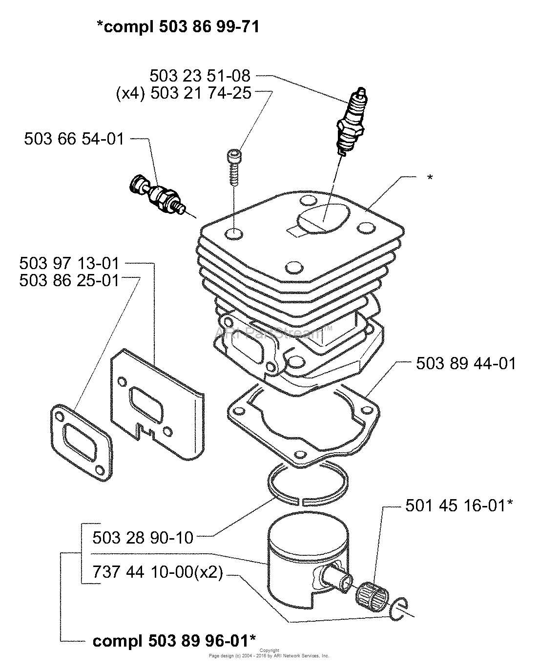 husqvarna 350bt parts diagram