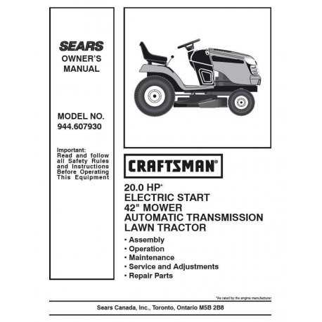 craftsman gt5000 parts diagram