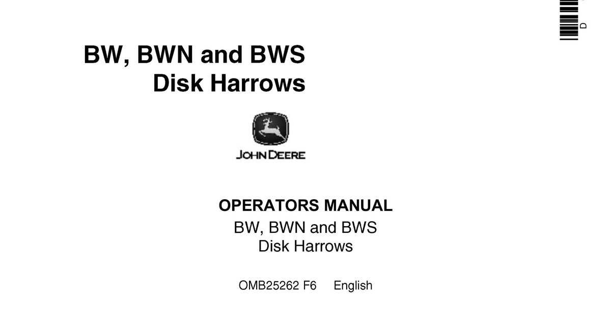 john deere bw disc parts diagram