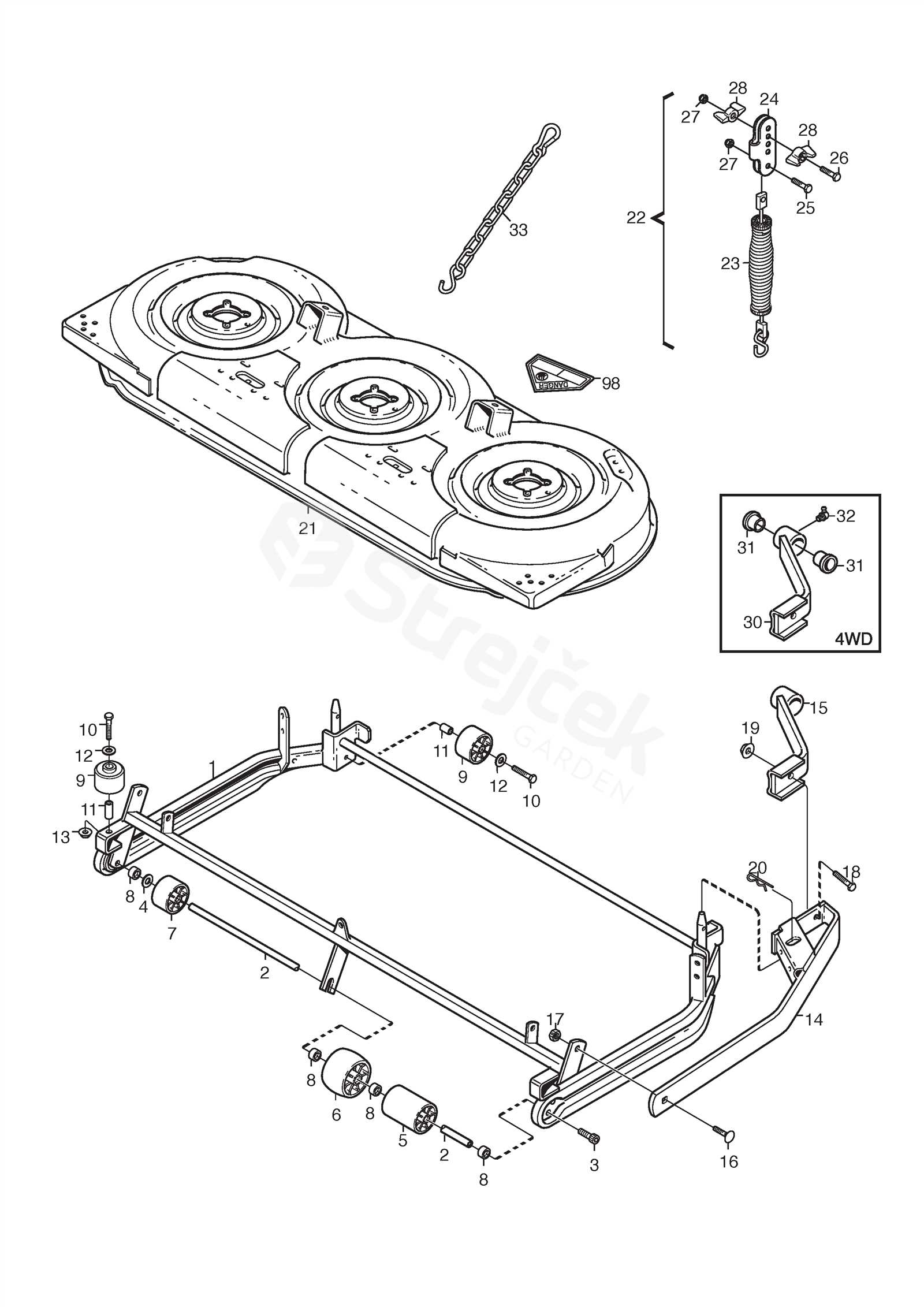 cub cadet ltx 1045 parts diagram