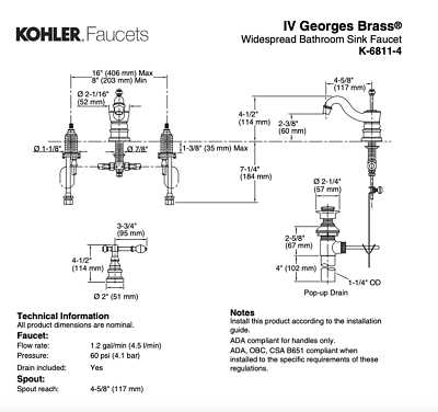 kohler bathroom faucet parts diagram