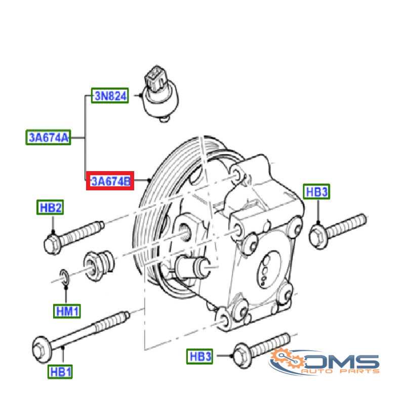 power steering pump parts diagram