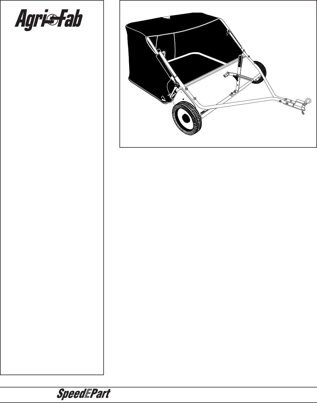 agri fab lawn sweeper parts diagram