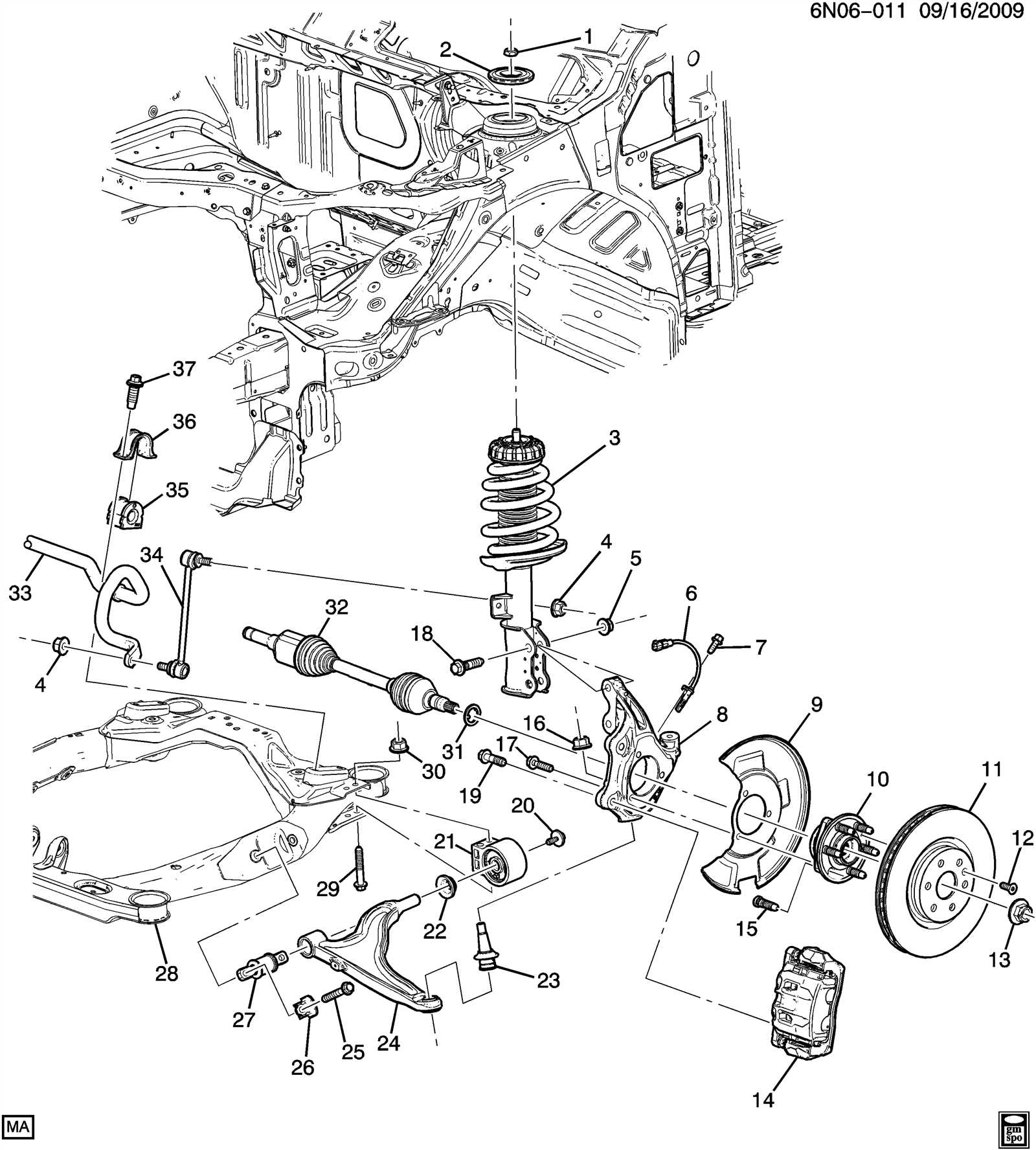 cadillac srx parts diagram