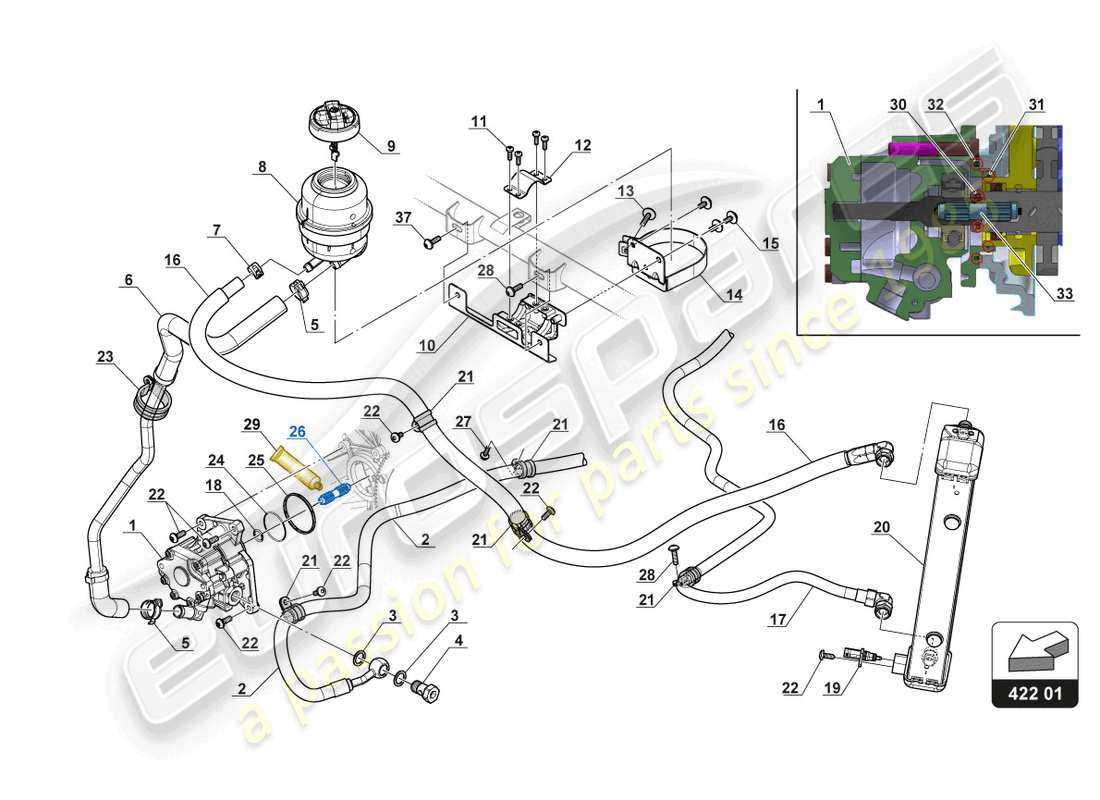 power steering pump parts diagram