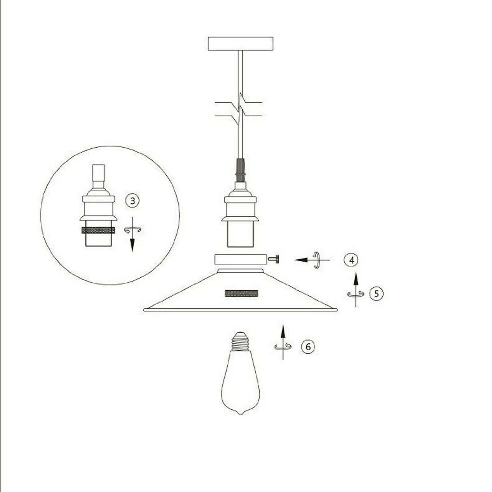 pendant lamp parts diagram