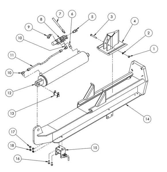 wood splitter parts diagram