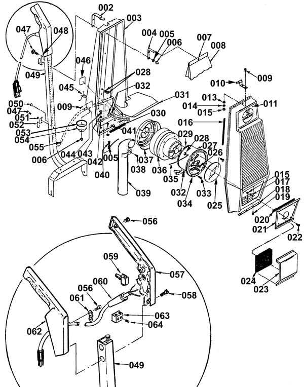 hoover steamvac parts diagram