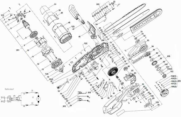 worx chainsaw parts diagram