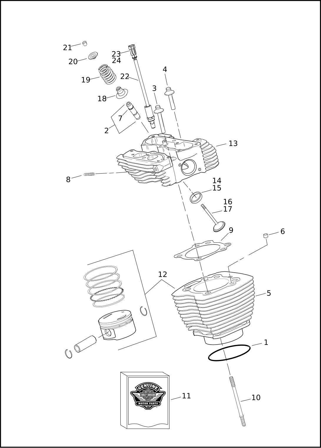 harley engine parts diagram