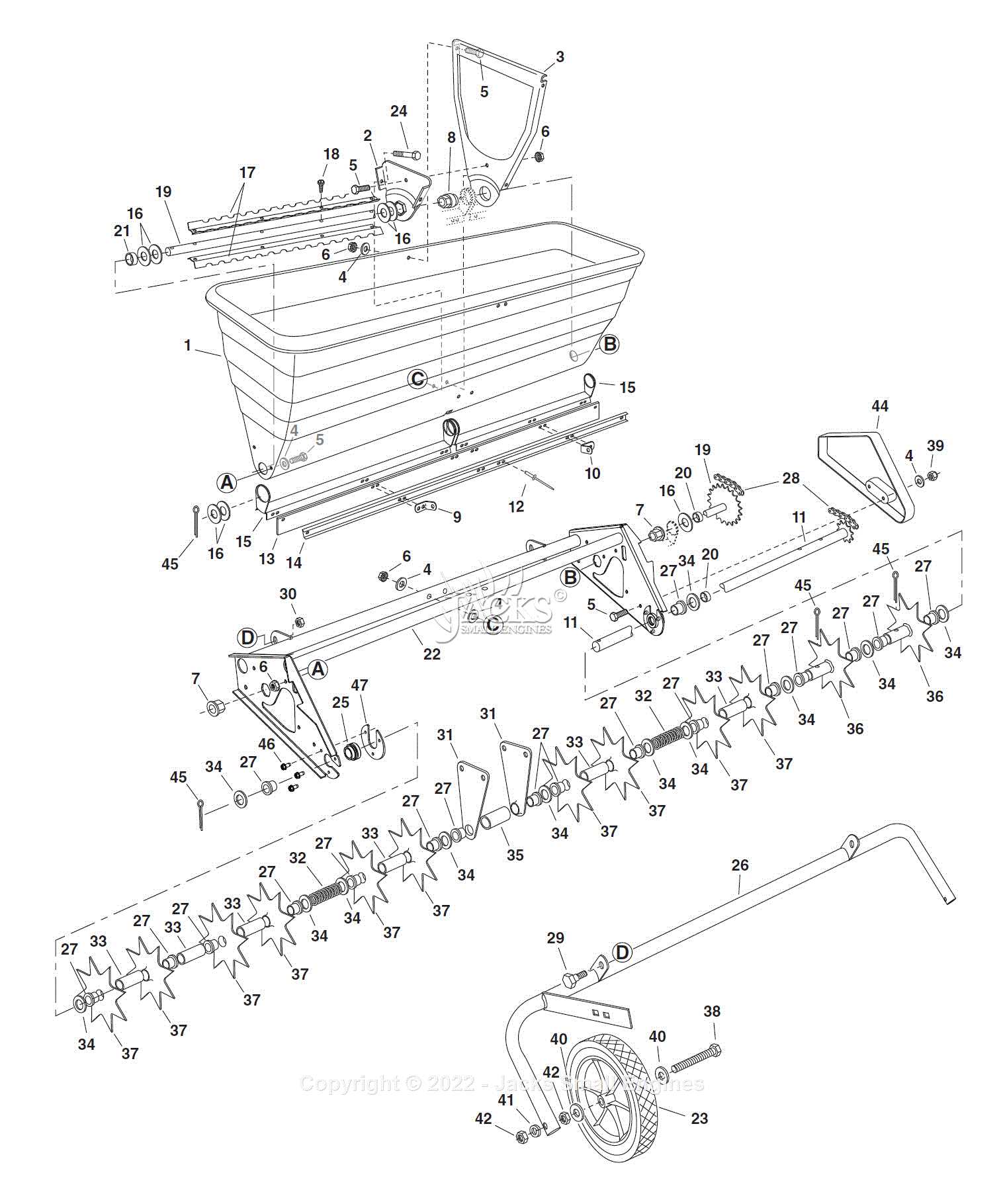 agri fab spreader parts diagram