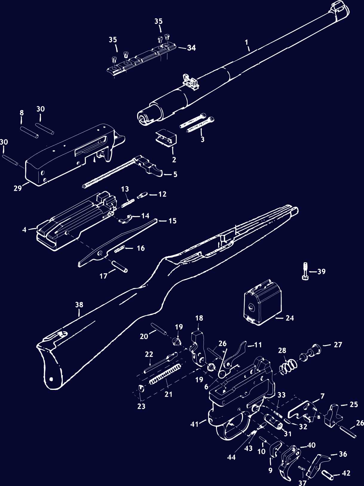 22 rifle savage arms parts diagram