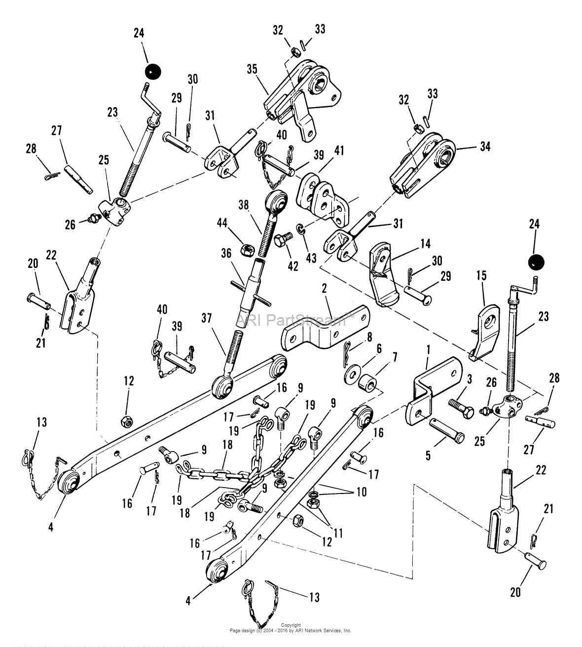 3 point hitch parts diagram