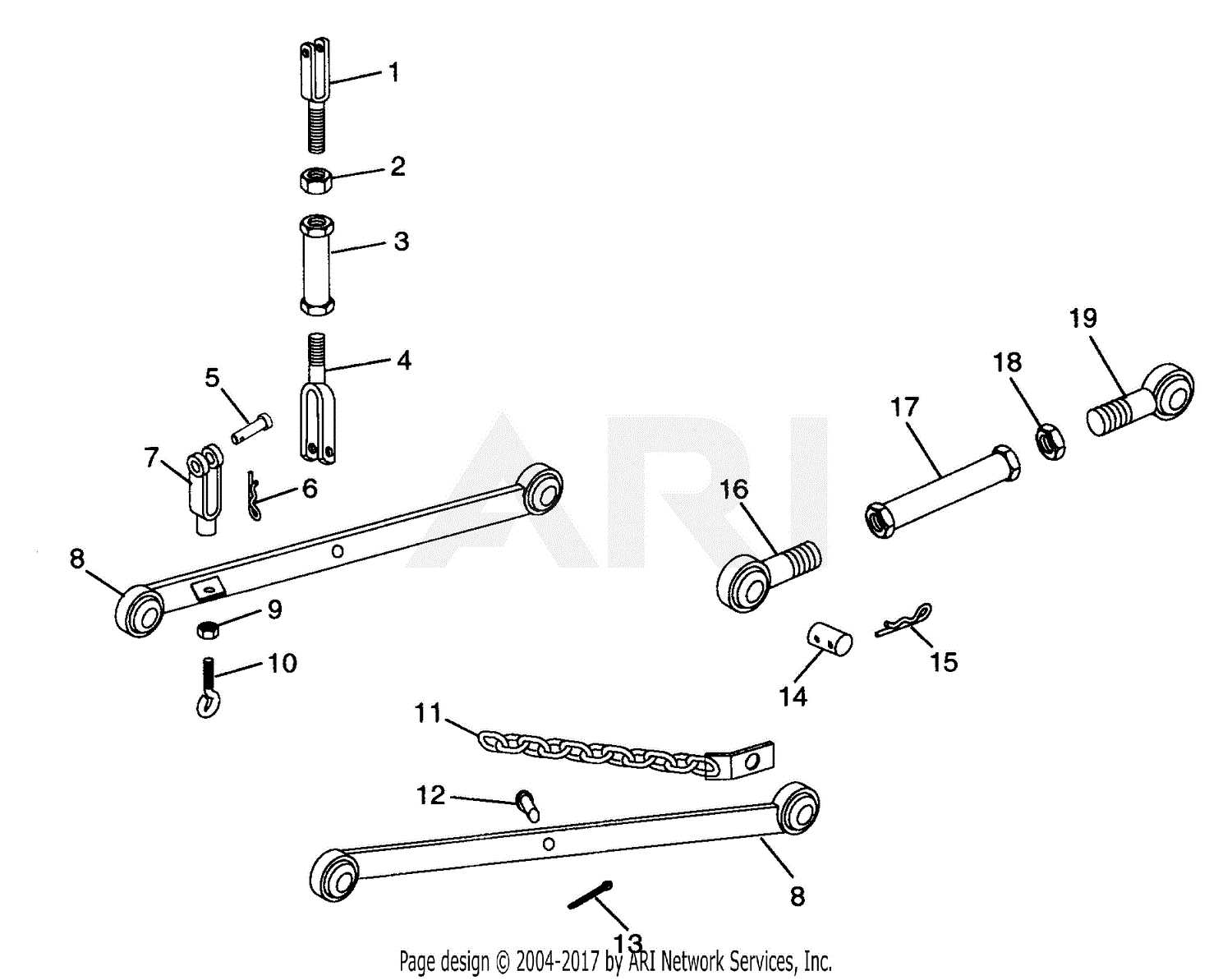 3 point hitch parts diagram