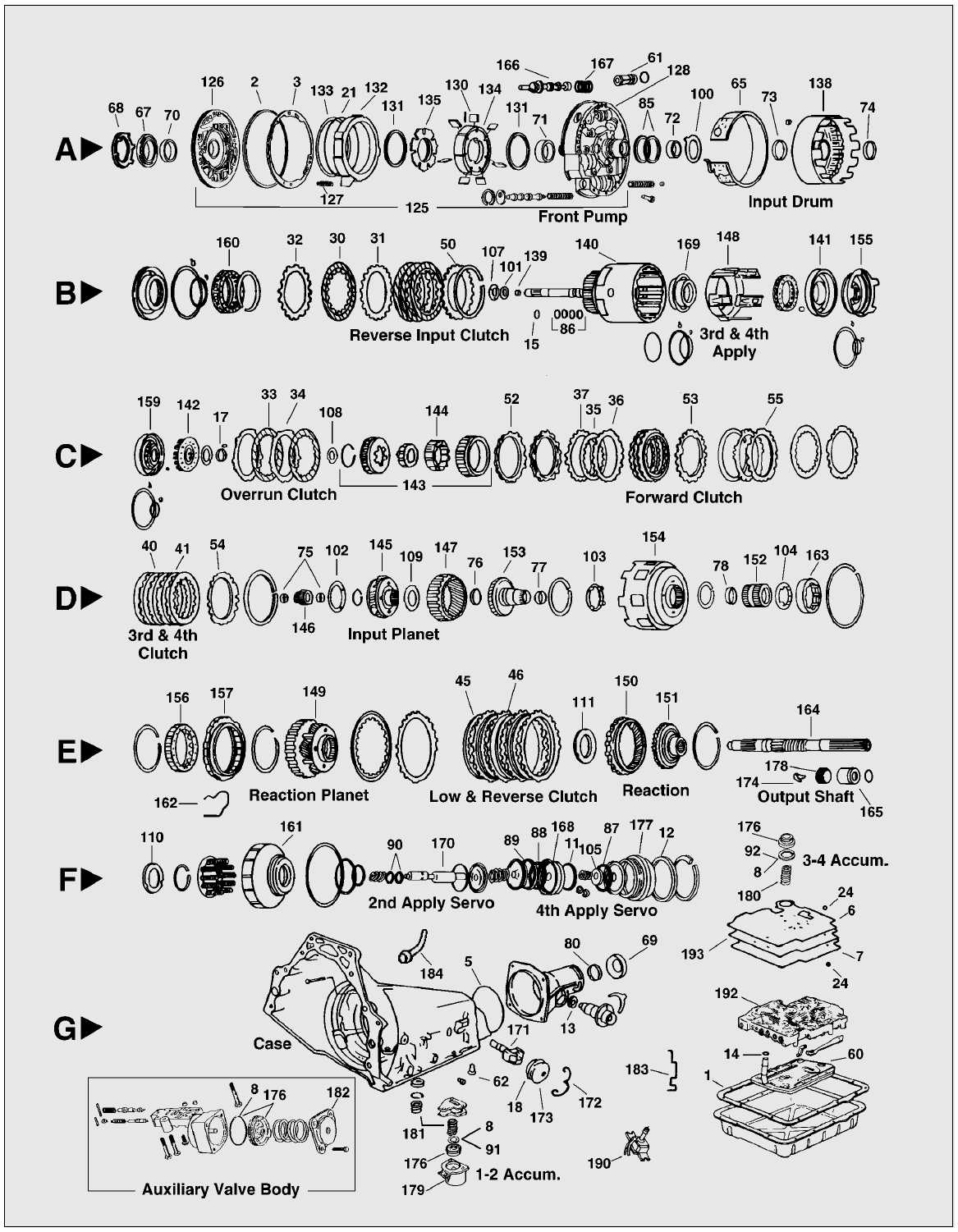 4l60e transmission parts diagram