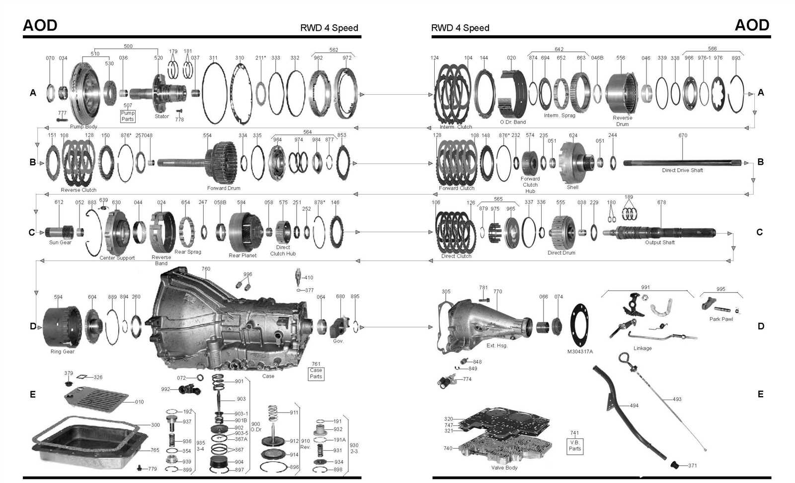 4l60e transmission parts diagram