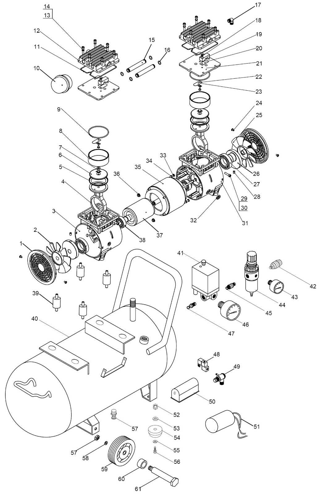 air compressor parts diagram