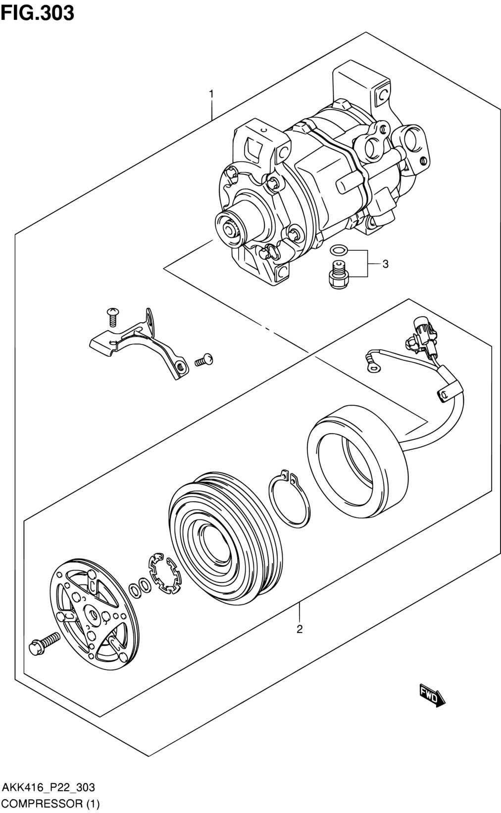 air conditioner compressor parts diagram