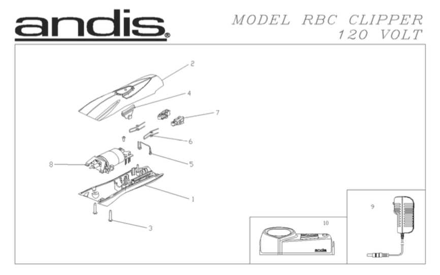 andis clipper parts diagram