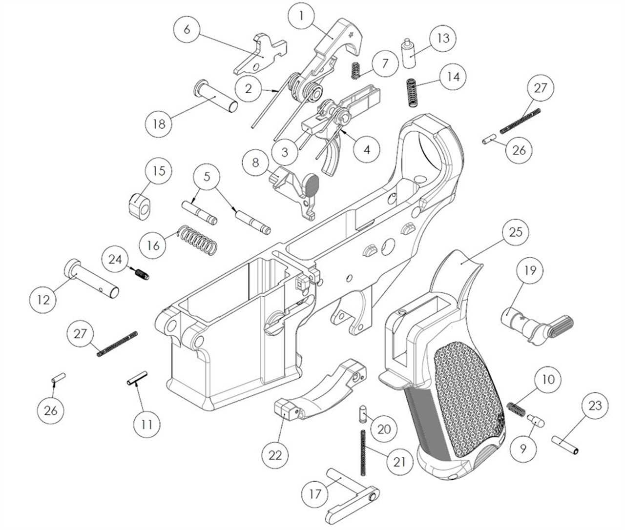 ar 15 lower parts diagram