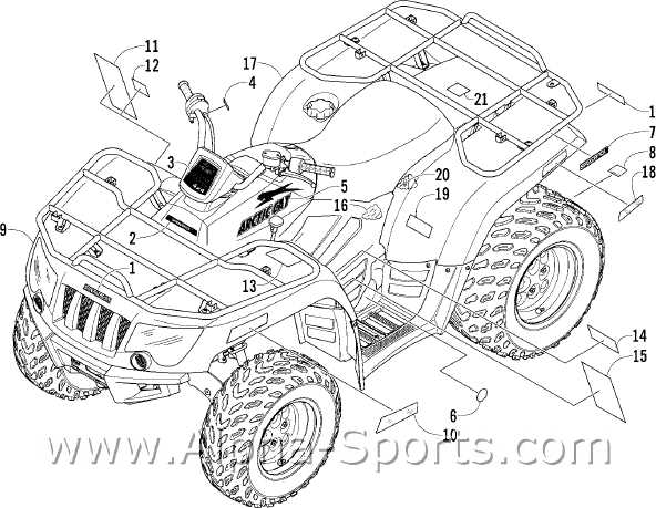 arctic cat 400 4x4 parts diagram