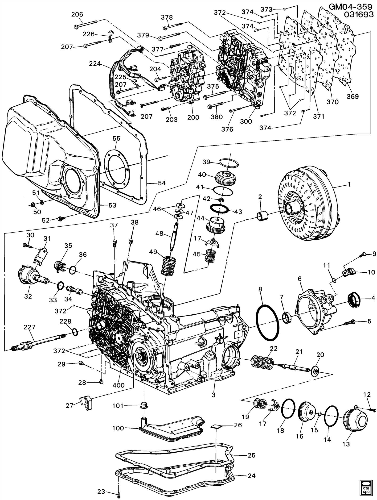 auto transmission parts diagram