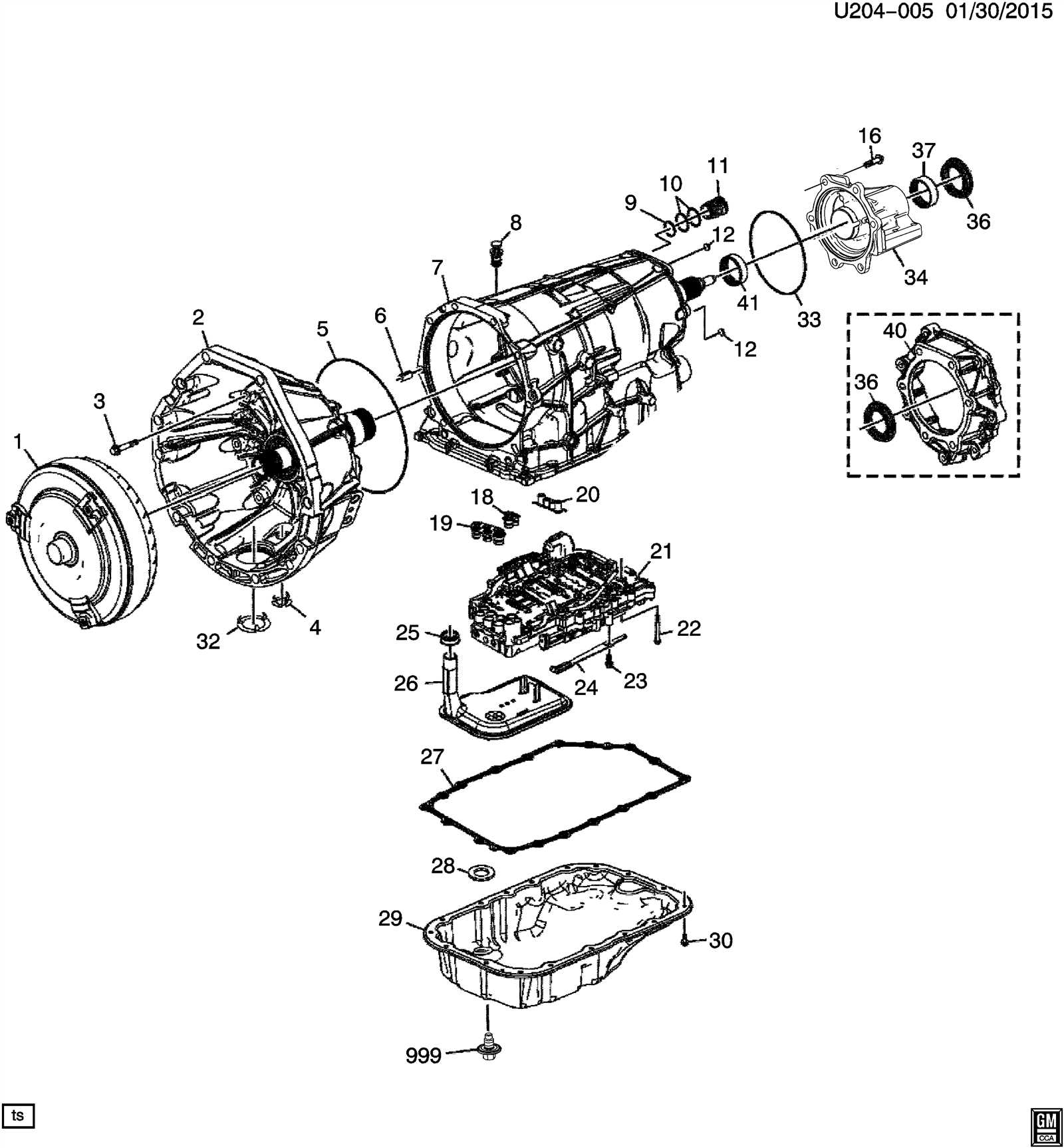 auto transmission parts diagram