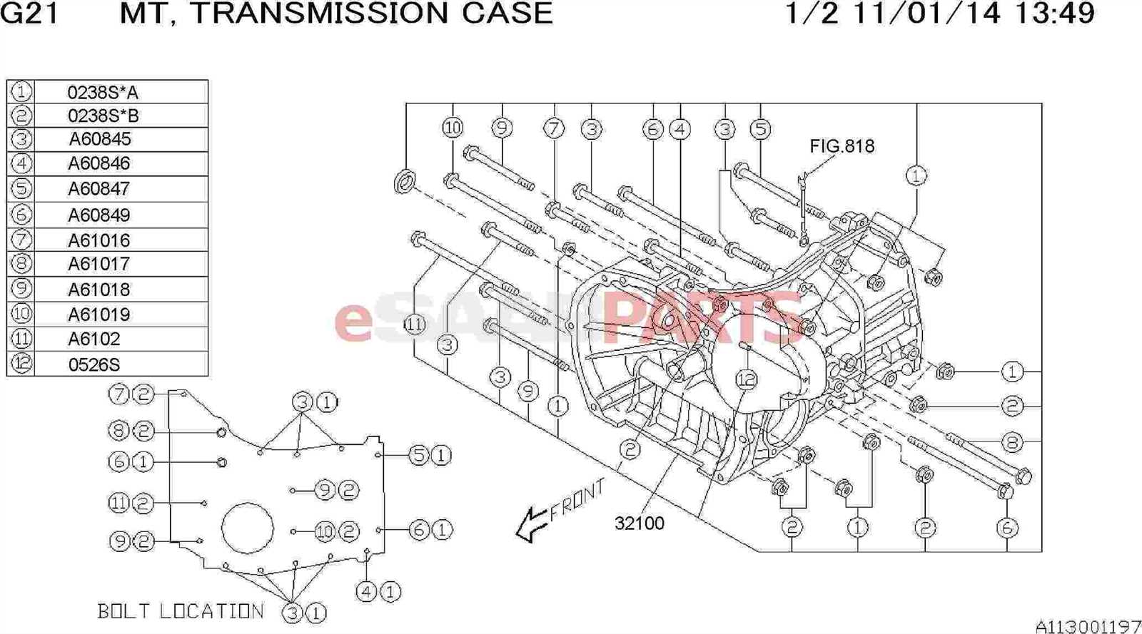 automatic transmission parts diagram