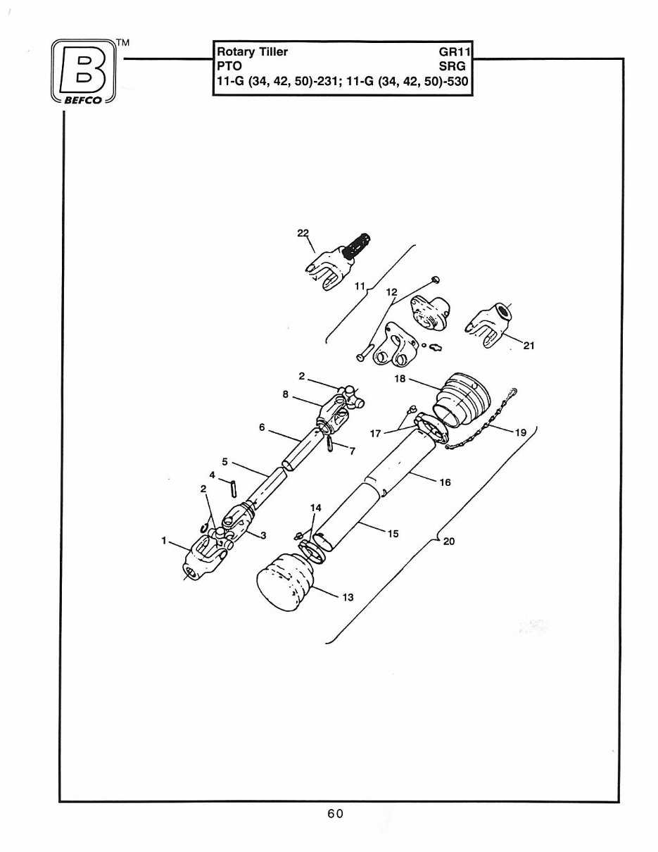 befco tiller parts diagram