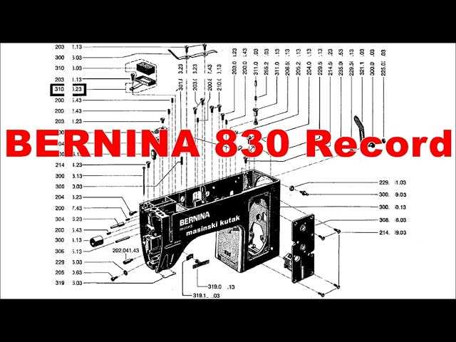 bernina sewing machine parts diagram