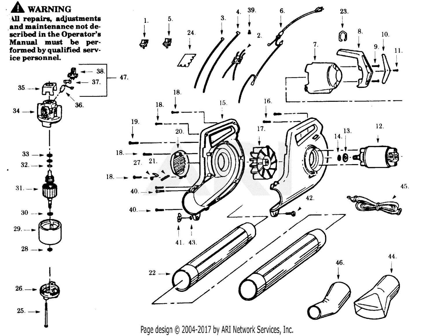 blower parts diagram