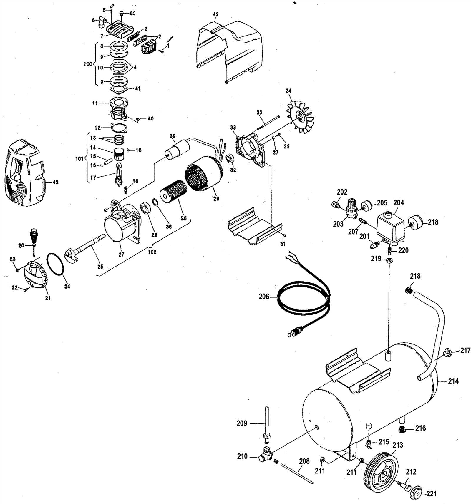 bostitch air compressor parts diagram