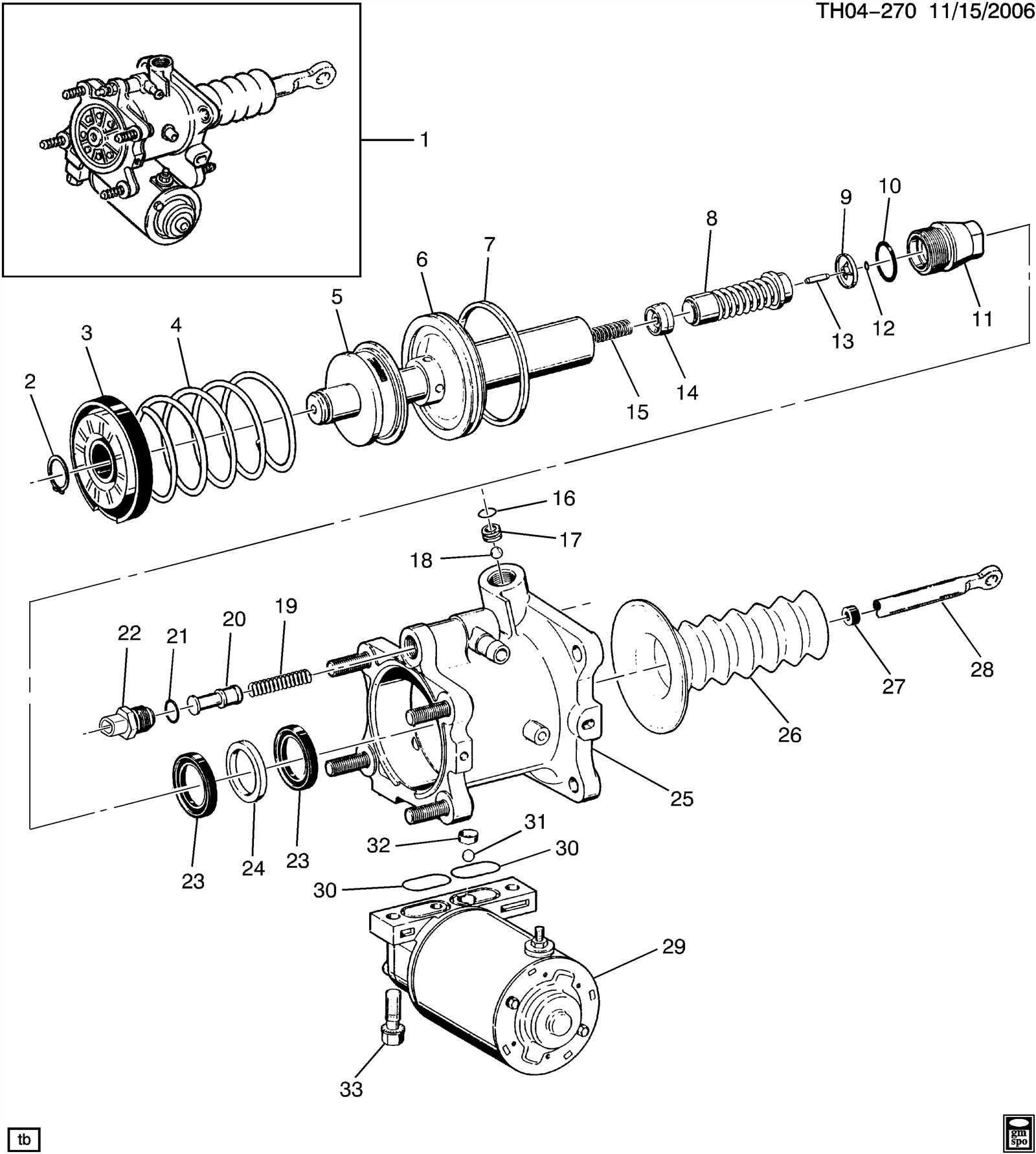 brake booster parts diagram