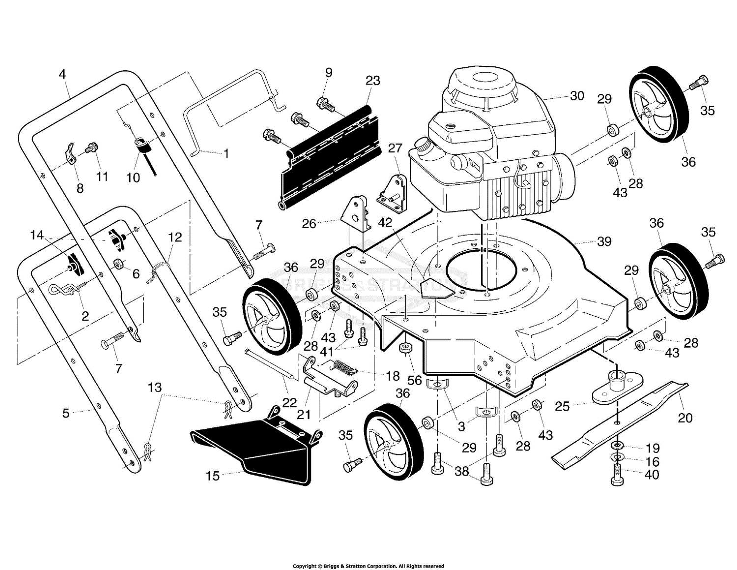 briggs and stratton 500e series parts diagram